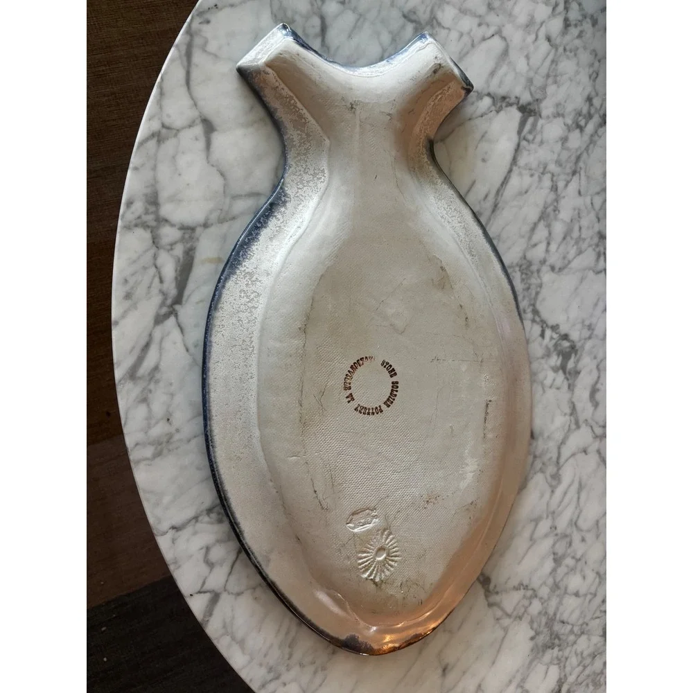 Stone Soldier Pottery Fish Platter 16.5